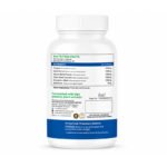 Olivine Nutrition Heart Care dietary supplement bottle displaying Supplement Facts, nutritional information, ingredients, manufacturer details, and usage instructions on a blue and white label against