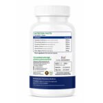 "Back view of Olivine Kidney Detox dietary supplement bottle showing Supplement Facts, usage directions, ingredients, warnings, and manufacturer information on a white background."
