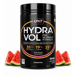 QNT Hydra Vol Pre-Workout Citron 30 Servings supplement for energy, focus, endurance, strength, and muscle pumps