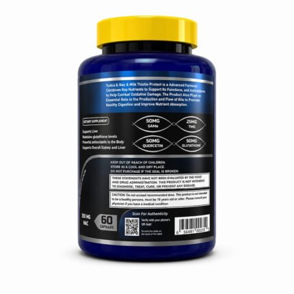 TUDCA & NAC dietary supplement bottle showing ingredients, directions, and product information label.