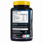 Back panel of VB Virdien L-Arginine Unflavored dietary supplement bottle displaying the Supplement Facts label, ingredients, directions, warnings, and certification icons on a white background.