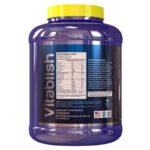 Vitablish Whey XD protein supplement container, side view