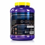 "Back view of Vitablish Whey XD Advanced Whey Protein container, Chocolate Flavor, 2 kg, with nutrition facts and product information label."
