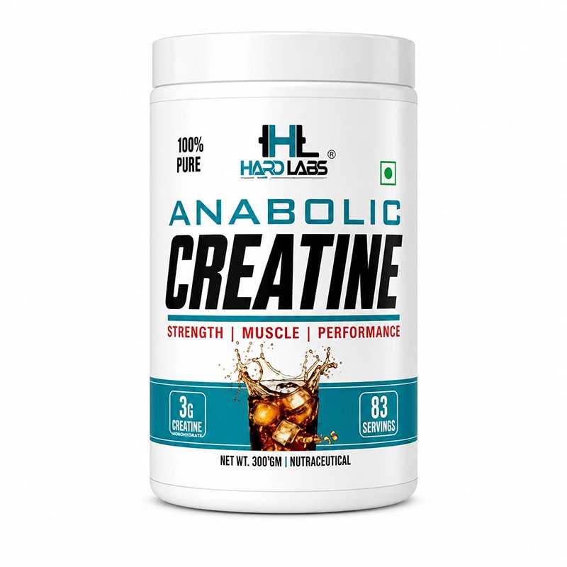 Hard Lab Anabolic Creatine Powder for Strength, Muscle Growth & Performance, Unflavoured Creatine Supplement