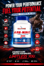 Olivine Arg-Nine L-Arginine supplement box showing full label