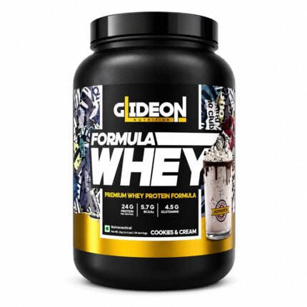 Glideon Formula Whey protein powder supplement container