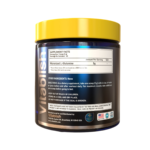 VB Glutamine powder container side view showing label details