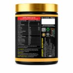 "Back view of Tiger Pre-Workout supplement container showing Supplement Facts, ingredients, and nutrition information"