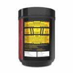 "Back view of Glideon AC/DC Pre-Workout supplement container showing Supplement Facts and directions"