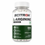 Scitron L-Arginine Nitric Oxide 1000mg supplement bottle with 90 capsules