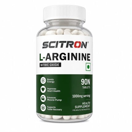 Scitron L-Arginine 1000mg Capsules Nitric Oxide Booster Pre Workout Supplement