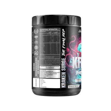 Back label of Helix Labz Kraken Pre Workout showing supplement facts and directions