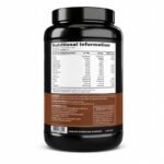 Back view of QNT 100% Isolate Protein for Ripped Body supplement container showing nutrition facts, ingredients, serving information, and barcode.