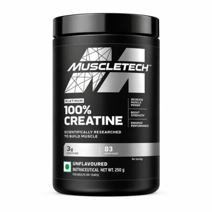 MuscleTech Platinum 100% Creatine Monohydrate Powder, Unflavoured Supplement for Strength, Power & Muscle Performance