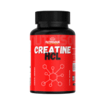 Nutrisouk Creatine HCL supplement bottle with red label and molecular structure design