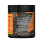 Back view of Dark Soul Elite Pre-Workout Pina Colada 225g supplement container showing supplement facts label