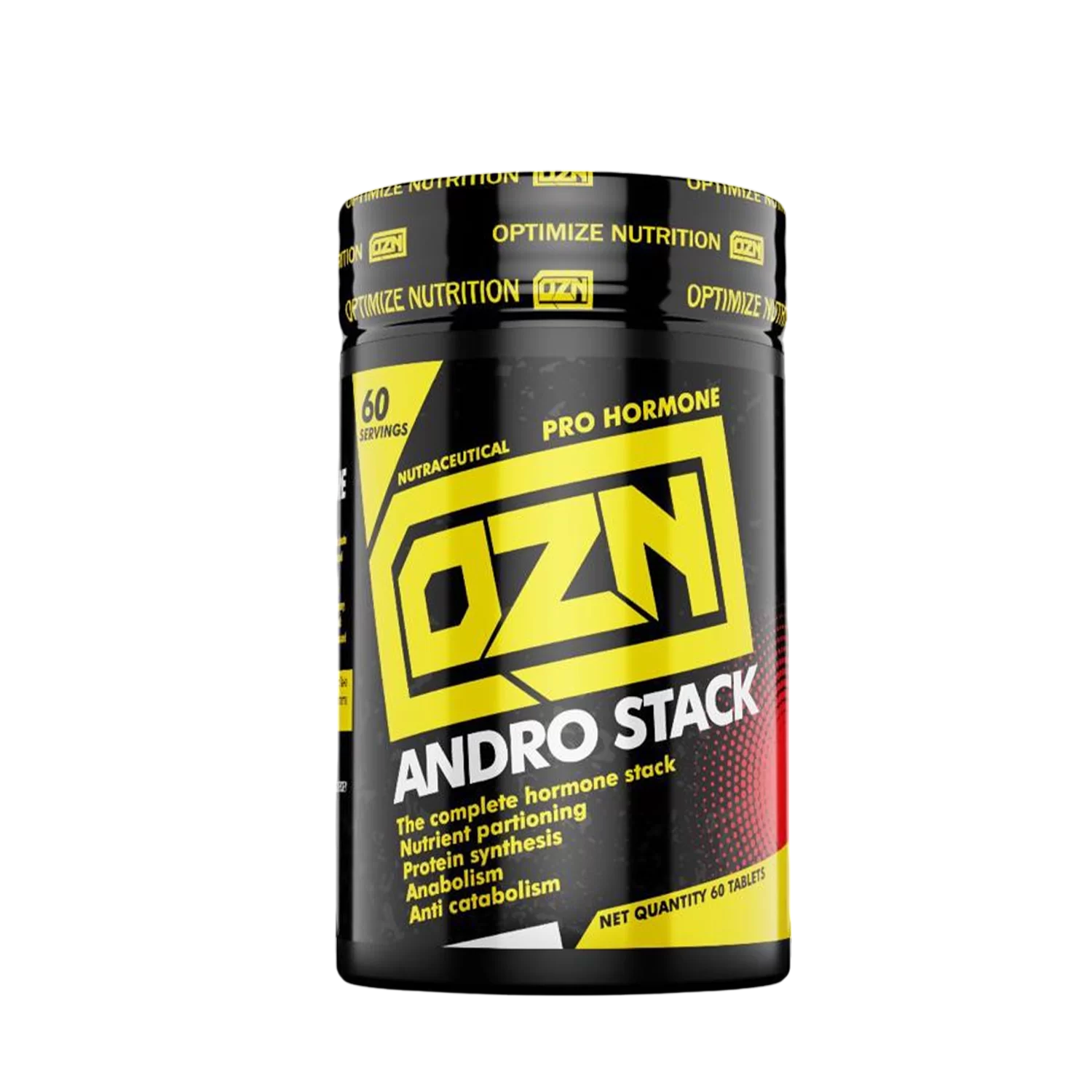 OZN Andro Stack supplement bottle on transparent background