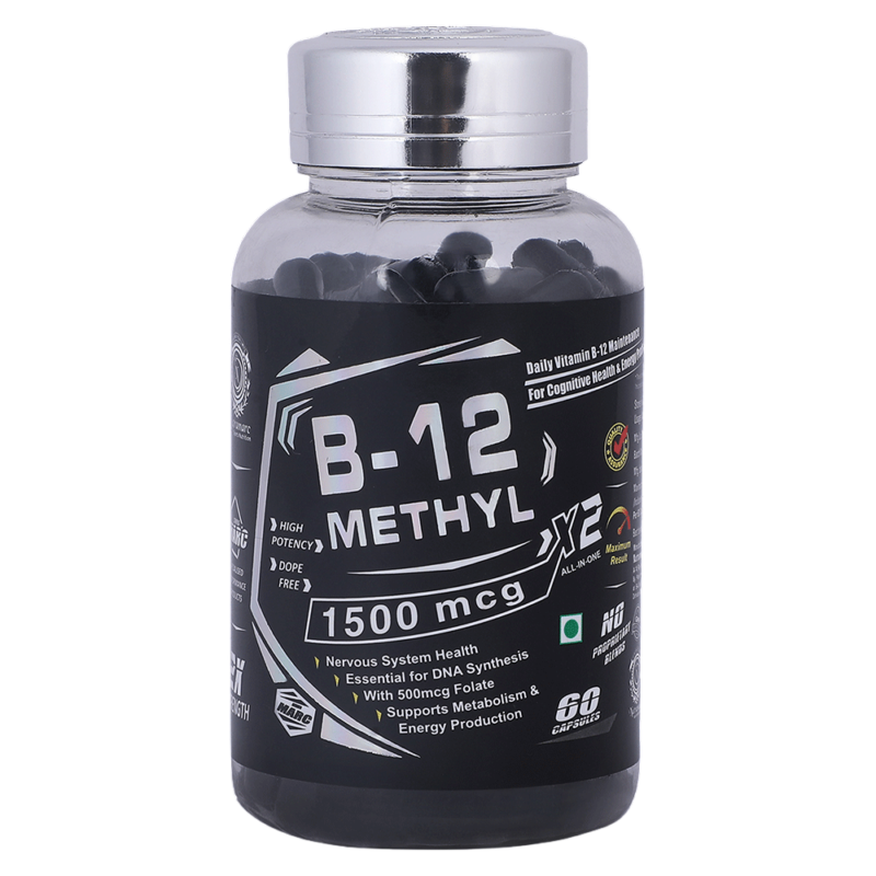 Apexx Nutrition B-12 Methylcobalamin supplement bottle front view