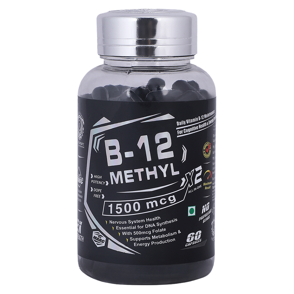 Apexx Nutrition B-12 Methyl Supplement Apexx Nutrition B-12 Methylcobalamin supplement bottle front view