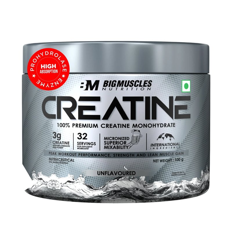 BigMuscles Nutrition Creatine Monohydrate 100g supplement
