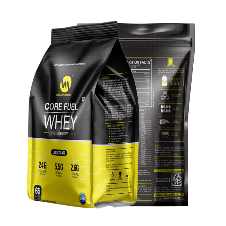 Muscle Throne Core Fuel Whey Chocolate flavor pack