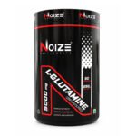 "NOIZEFIT L-Glutamine 250g unflavoured supplement with 5000mg L-Glutamine per serving for muscle recovery, gut health, and post-workout support."