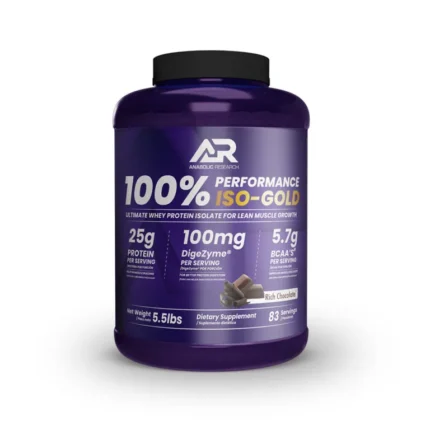 Anabolic Research 100% Performance ISO-GOLD 5.5 lbs whey protein front view