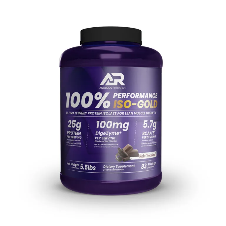 Anabolic Research 100% Performance ISO-GOLD 5.5 lbs whey protein front view