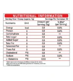 NOIZEFIT L-Glutamine 250g nutrition facts, supplement facts, ingredients, and serving information.