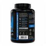 "Side view of Noize Nutrition WheyUno Maxx whey protein container showing product benefits, usage guide, barcode, and label details."