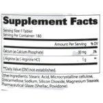 GAT Sport L-Arginine supplement facts label