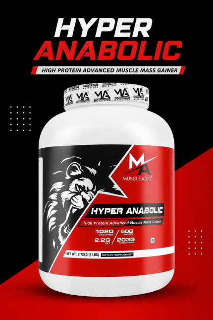 Muscle Adic Hyper Anabolic Mass Gainer 2.72 KG supplement pack