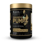 Front view of Kevin Levrone Shaaboom Pump Fruit Punch pre-workout supplement
