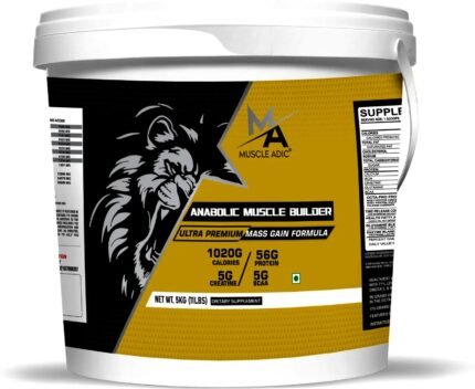 Muscle Adic Anabolic Muscle Builder – Ultra Premium Mass Gain Formula 5kg