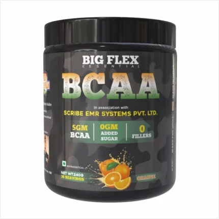 Big Flex Essential BCAA 5G Orange supplement for muscle recovery