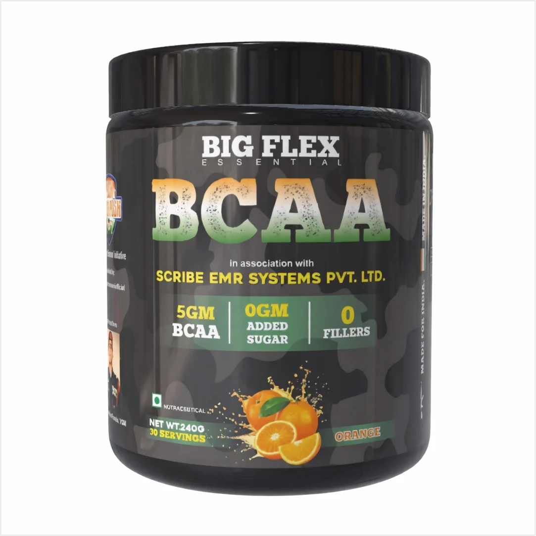 Big Flex Essential BCAA 5G Orange supplement for muscle recovery