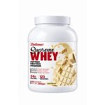 Dallaso Supreme Whey Protein white chocolate flavor tub, front view