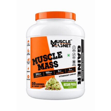Muscle Magnet Muscle Mass gainer 2.75kg tub, front view